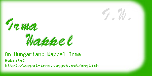 irma wappel business card